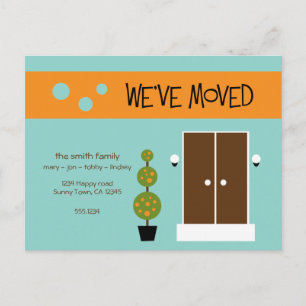 Faire-part Carte postale de l'annonce de déménagement