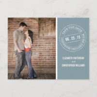 Carte postale de mariage à timbrer pour annoncer l
