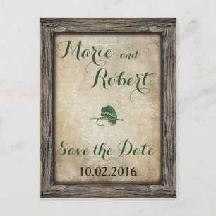 Faire-part Carte postale de mariage avec leurre de pêche pour