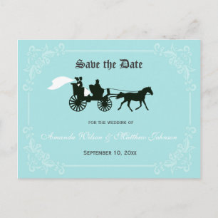 Faire-part Carte postale de mariage de conte de fées à conser
