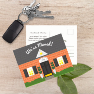 Faire-part Carte postale de nouvelle adresse de façade de mai