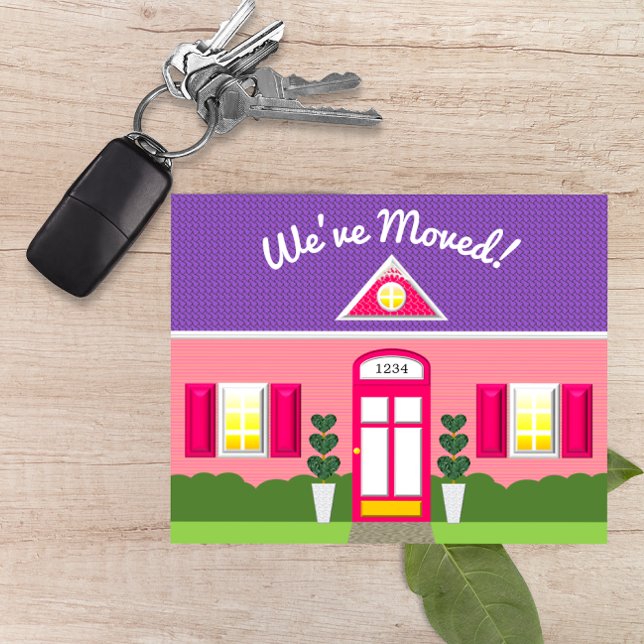 Faire-part Carte postale de nouvelle adresse de maison de rêv (Créateur téléchargé)