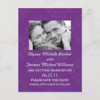 Faire-part Carte postale de sauvegarde de date avec votre pho