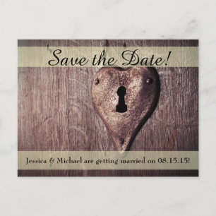 Faire-part Carte postale de sauvegarde de date clé pour mon c
