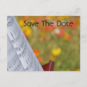Faire-part Carte postale de sauvegarde de date de musique