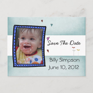 Faire-part Carte postale de sauvegarde de la date d'adoption