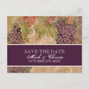 Faire-part Carte postale de sauvegarde de la date de vigne âg