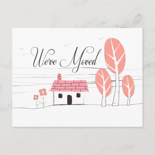 Faire-part Carte postale de transfert de notification de domi (Devant)