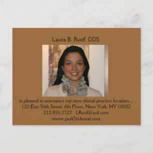 Faire-part Carte postale dentaire d'introduction