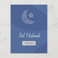 Carte postale d'entreprise d'Eid - bleu