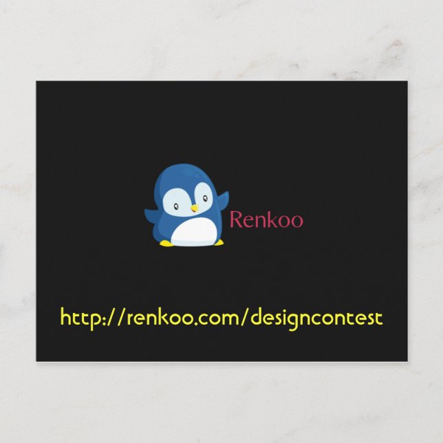Faire-part Carte postale du concours de design Renkoo (Devant)