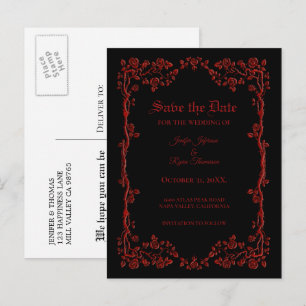 Faire-part Carte postale élégante de mariage Halloween pour a