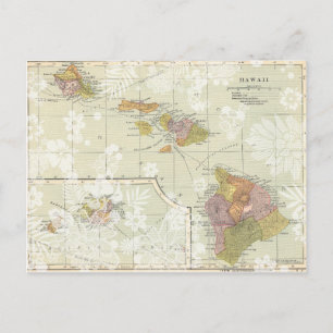 Faire-part Carte postale hawaïenne vintage Enregistrer la dat