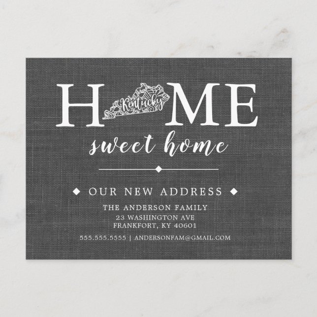 Faire-part Carte postale KENTUCKY State Moving (Devant)