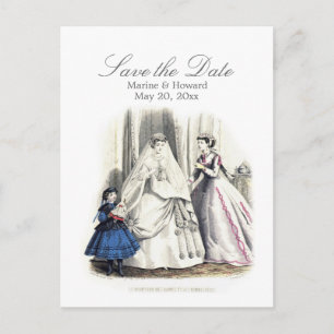 Faire-part Carte postale Mariage victorien (Save the Day)