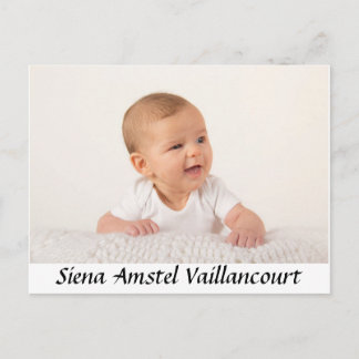 Faire-part Carte postale Merci bébé