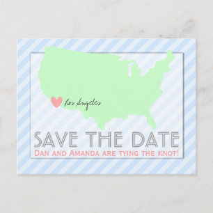 Faire-part Carte postale moderne de sauvegarde de date