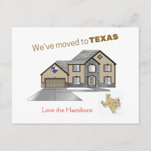 Faire-part Carte postale Nous sommes déménagés au Texas