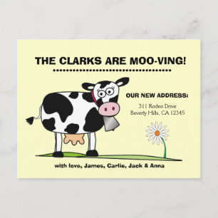 Faire-part Carte postale personnalisable Nous sommes Moo-ving