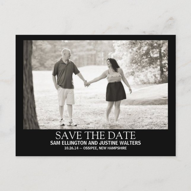 Faire-part Carte postale photo de style affiche moderne (Devant)