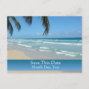 Faire-part Carte postale pour mariage sur la plage