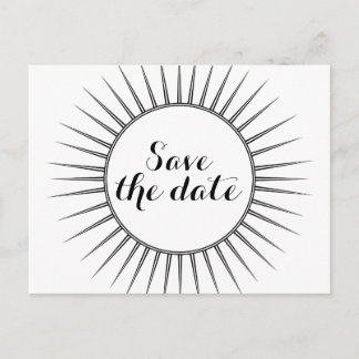 Faire-part Carte postale rétro Ebony Deco pour annoncer votre