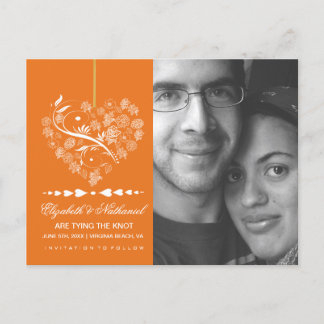 Faire-part Carte postale SAVE THE DATE - citrouille