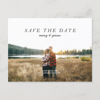 Faire-part Carte postale simple pour annoncer la date