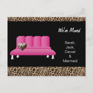 Faire-part carte postale tendance nous avons déménagé