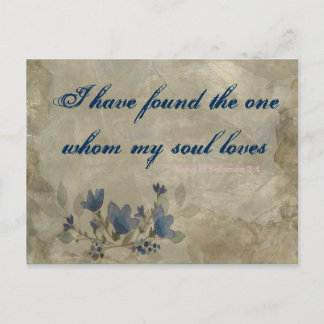 Faire-part Carte postale vintage Navy et Blush