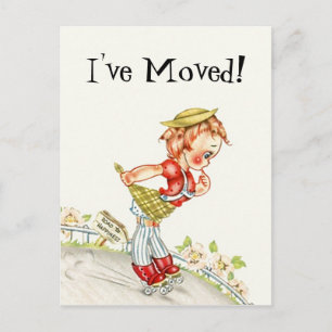 Faire-part Carte postale Vintage route vers le bonheur J'ai d