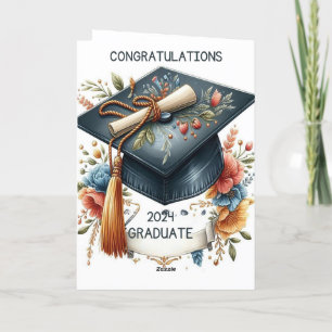 Faire-part carton d'invitation à la remise de diplômes 