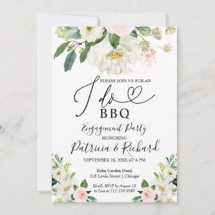 Faire-part Cartons d'invitation à la fête d'engagement pour B