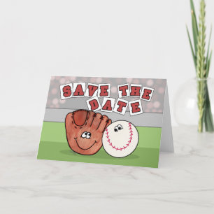 Faire-part Catcher's Mitt et Baseball ÉCONOMISER LA DATE