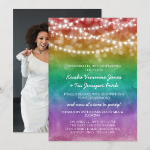 Faire-part Célébration de fiançailles après l'élopement avec 