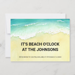Faire-part C'est Beach O'Clock à Our New Home Moving