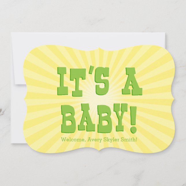 Faire-part C'est un bébé (Devant)