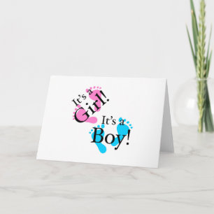 Faire-part C'est un garçon que c'est une fille - bébé