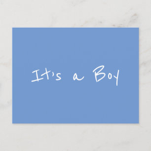 Faire-part C'est une carte postale pour bébé bleu mignonne Fa