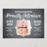 Chalkboard Twins Annonces de naissance