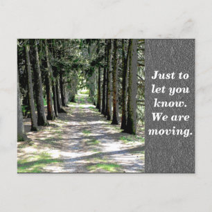 Faire-part Changement d'adresse - carte postale