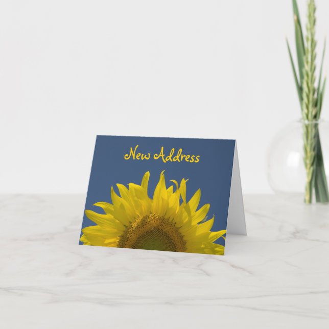 Faire-part Changement d'adresse du tournesol (Devant)