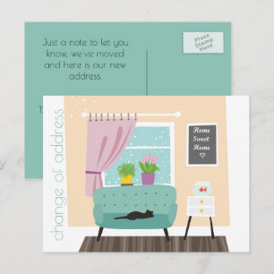 Faire-part Changement d'adresse Home Sweet Home Carte postale