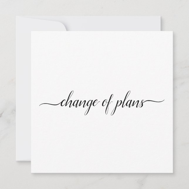 Faire-part Changement de plans Mariage annulé ou reporté (Devant)