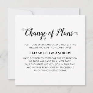 Faire-part Changement de plans Mariage reporté Photo d'événem