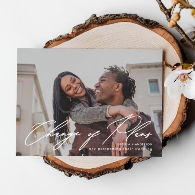 Faire-part Changement de plans simple pour un mariage avec no (Créateur téléchargé)