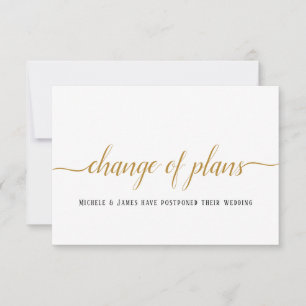 Faire-part Changement de régime moderne Mariage Date report