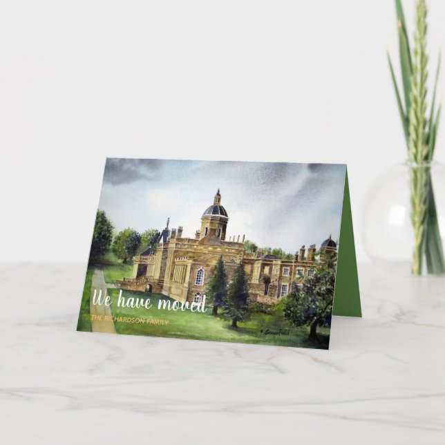 Faire-part Château Howard Yorkshire Nouvelle Maison Nous Avon (Devant)