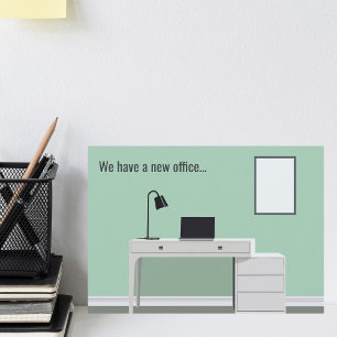 Faire-part Cher Nouvelle Adresse Bureau Changer Bureau Vert D