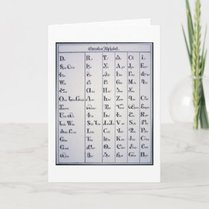 Faire-part Cherokee Alphabet, développé en 1821 (imprimé)